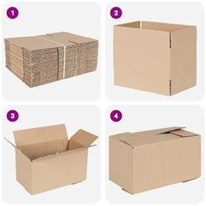 Skládací box 50 pcs Přírodní 24 x 13 x 13 cm Lepenka - obrázek 6