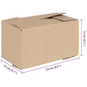 Skládací box 50 pcs Přírodní 24 x 13 x 13 cm Lepenka - obrázek 5