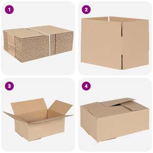 Skládací box 50 pcs Přírodní 25 x 17,5 x 10 cm Lepenka - obrázek 6