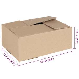 Skládací box 50 pcs Přírodní 25 x 17,5 x 10 cm Lepenka - obrázek 5