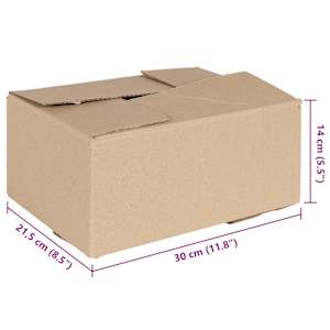 Skládací box 50 pcs Přírodní 30 x 21,5 x 14 cm Lepenka - obrázek 5