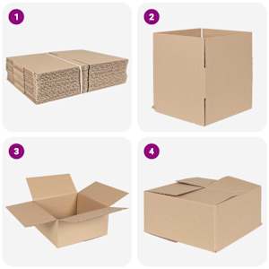 Skládací box 50 pcs Přírodní 30 x 30 x 15 cm Lepenka - obrázek 6