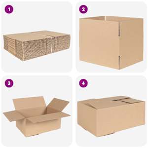 Skládací box 50 pcs Přírodní 35 x 24 x 15 cm Lepenka - obrázek 6