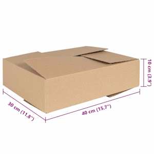 Skládací box 50 pcs Přírodní 40 x 30 x 10 cm Lepenka - obrázek 5