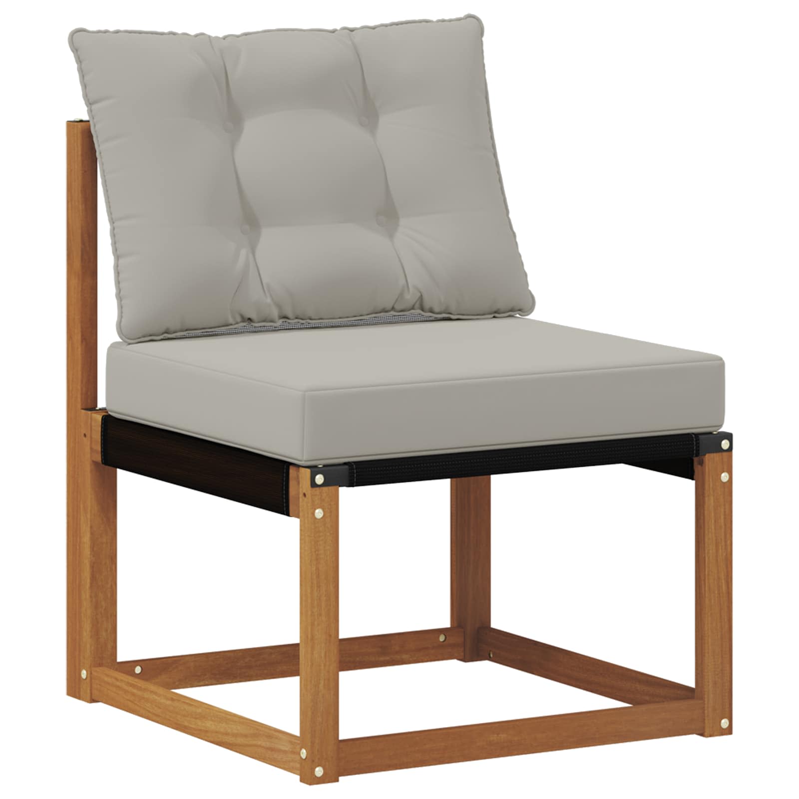 Thumbnail - vidaXL Outdoor-Sofagarnitur mit Kissen 3 pcs Natürlich und Hellgrau