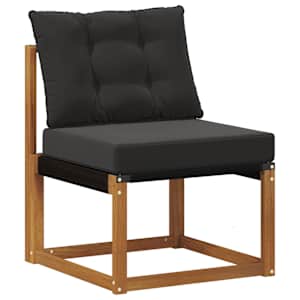 Venkovní pohovková souprava s polštářem 5 pcs Přirozená a černá - obrázek 4