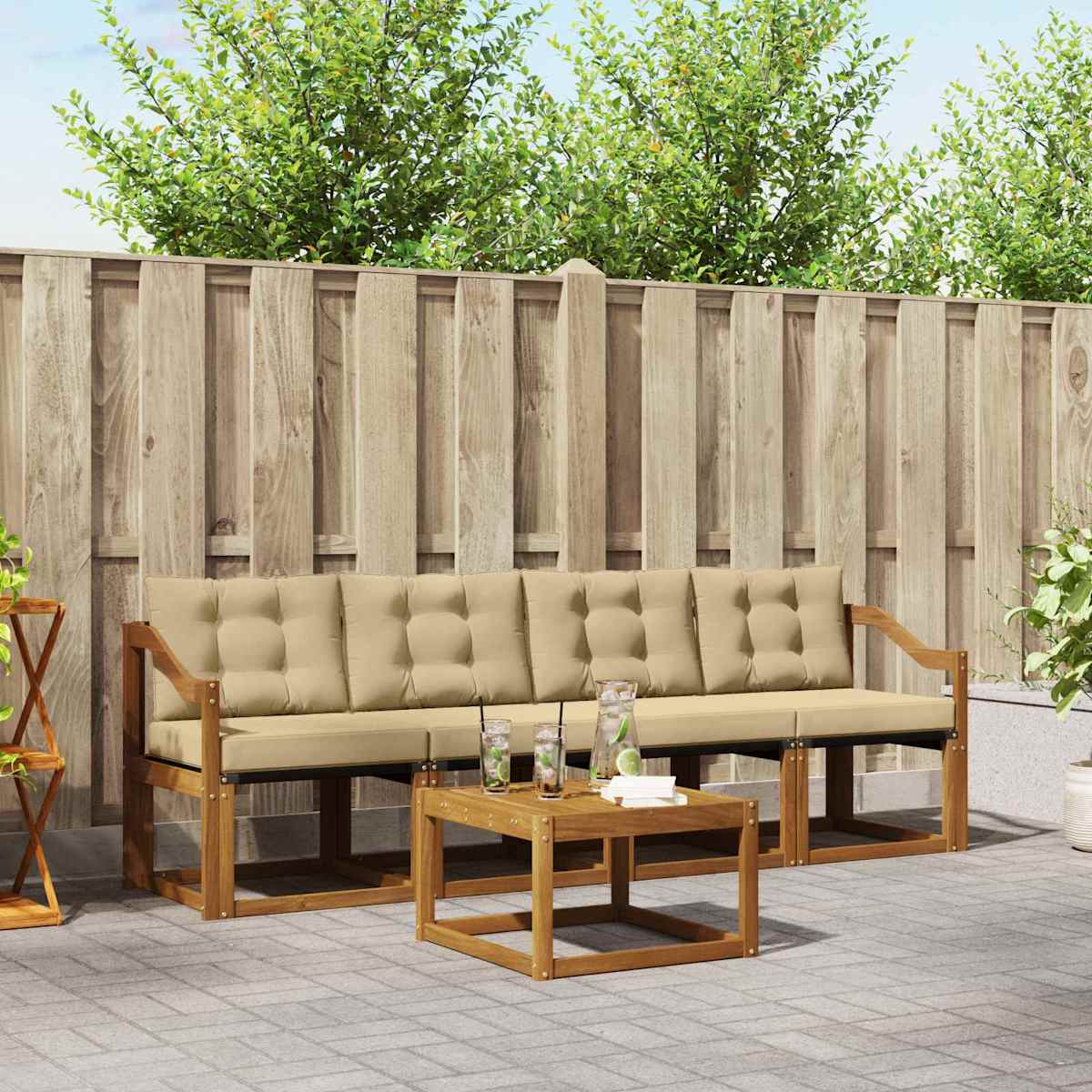 Udendørs sofagruppe 5 stk.
