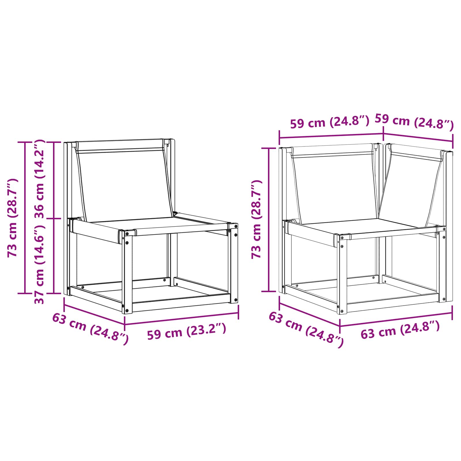 Zunanja garnitura za sedenje 8 pcs Naravna in svetlo siva - slika 11