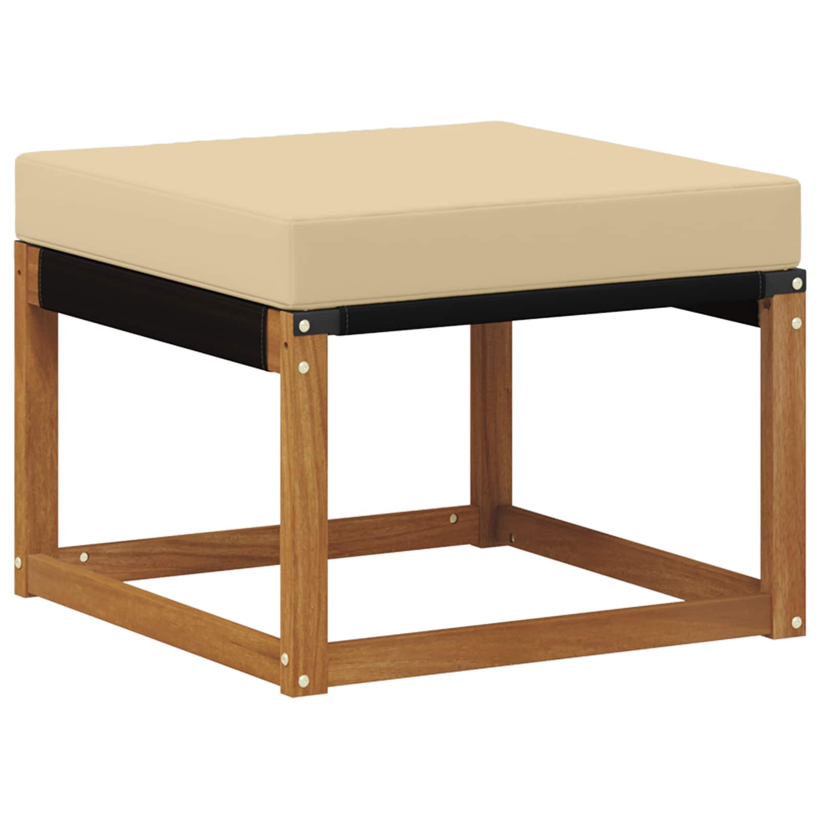 Zunanja garnitura za sedenje z blazino 5 pcs Naravna in bež - slika 5