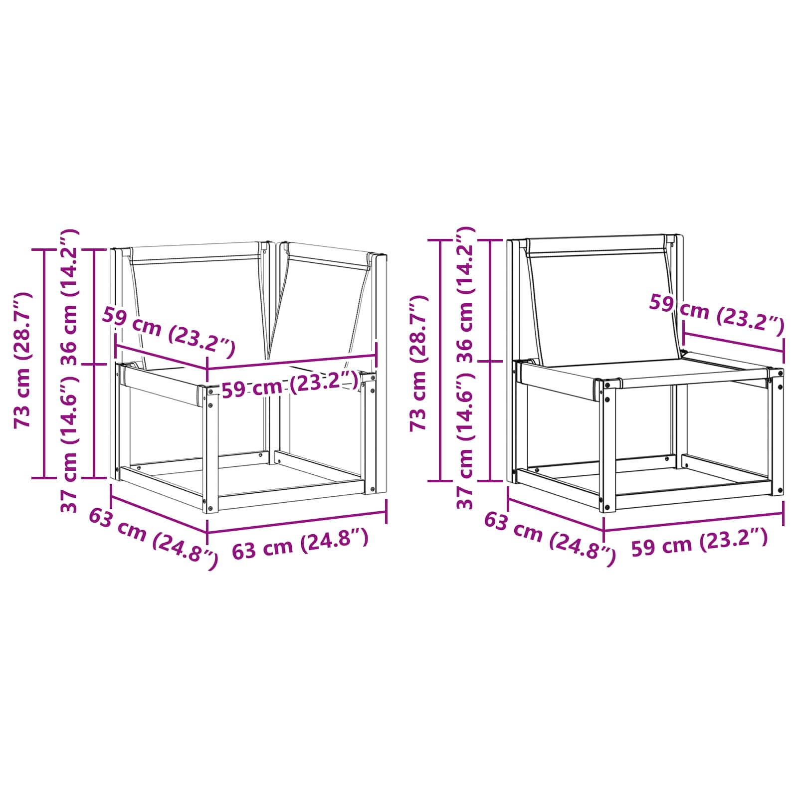 Zunanja garnitura za sedenje z blazino 5 pcs Naravna in bež - slika 11