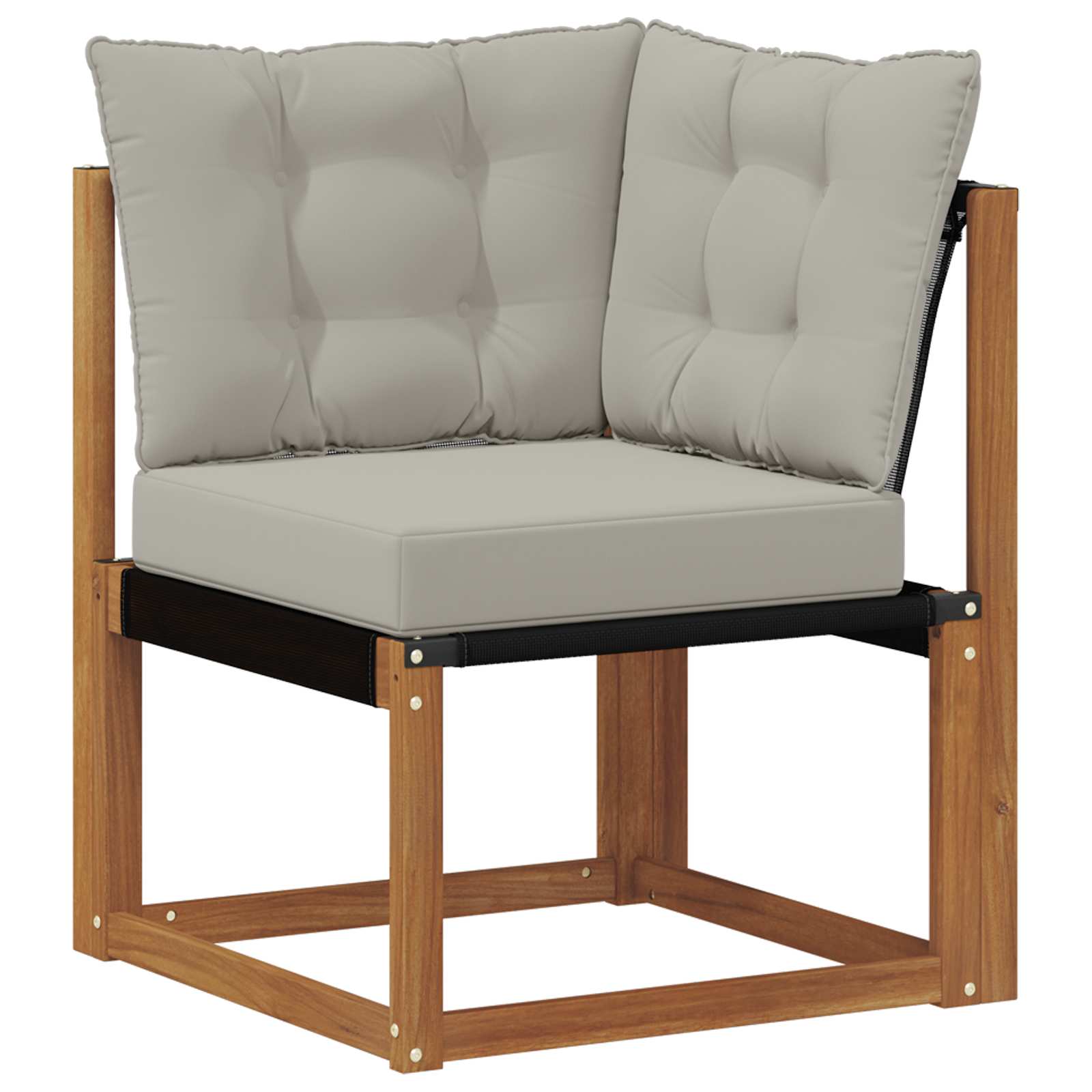 Zunanja garnitura za sedenje 5 pcs Naravna in svetlo siva - slika 6