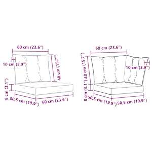 Venkovní pohovková souprava 5 pcs Přírodní a světle šedá - obrázek 10