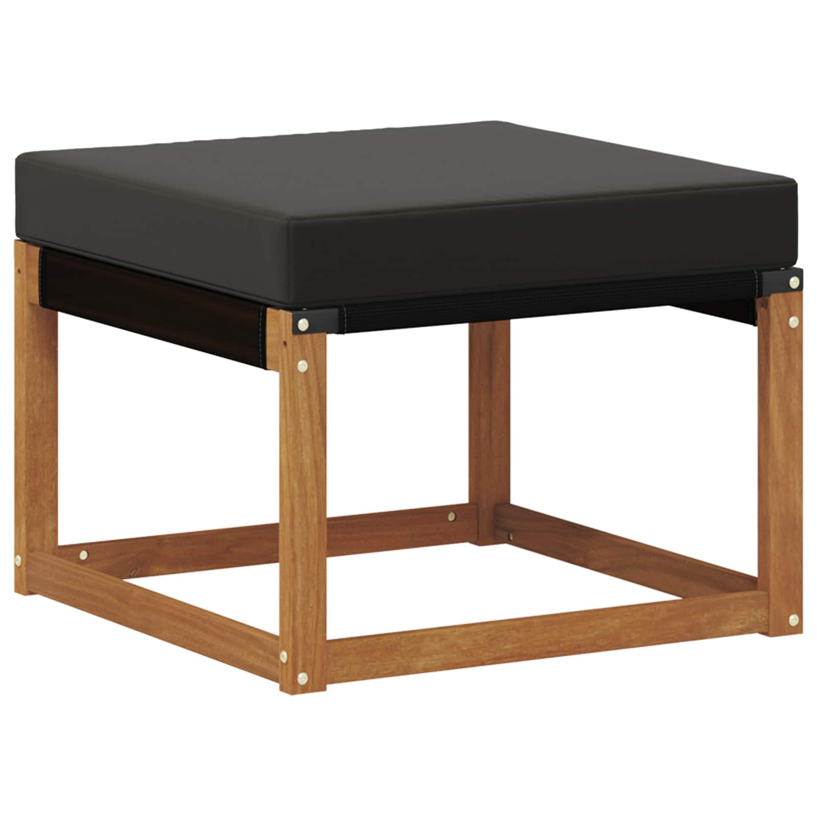 Zunanja garnitura za sedenje z blazino 6 pcs Naravna in črna - slika 6