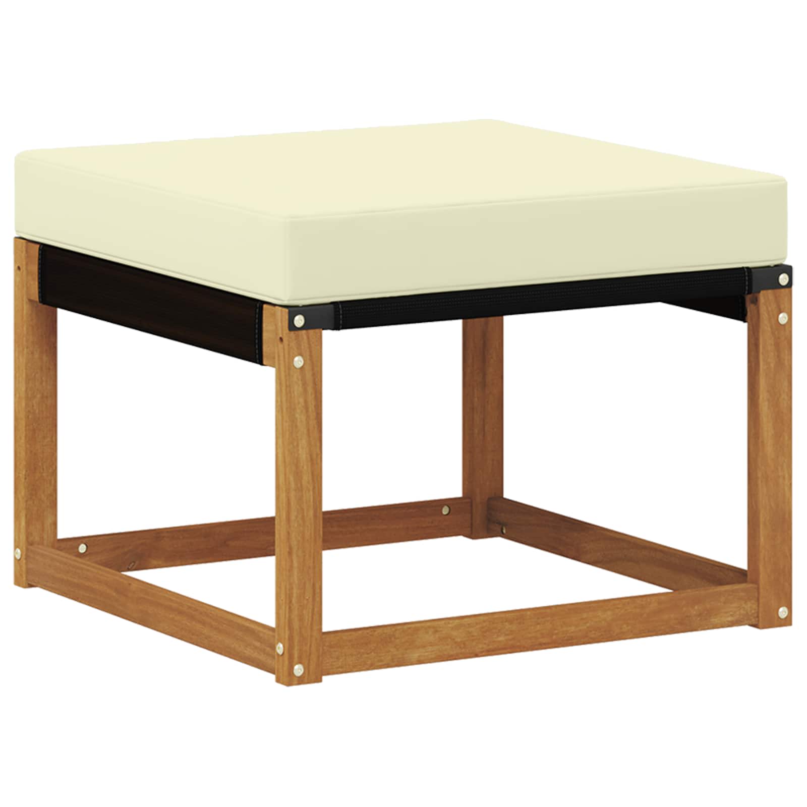 Zunanja garnitura za sedenje z blazino 7 pcs Naravna in smetana - slika 6