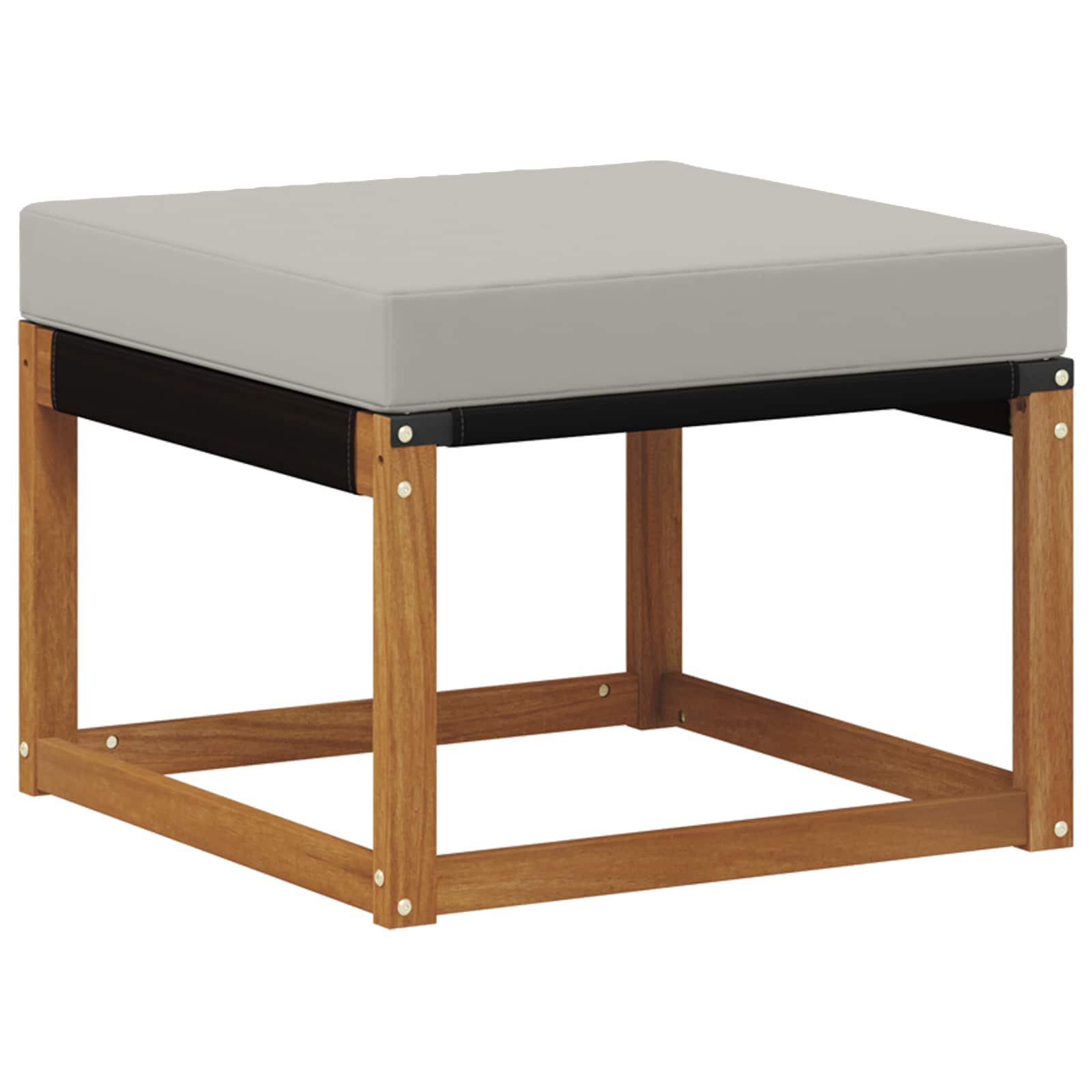 Zunanja garnitura za sedenje 7 pcs Naravna in svetlo siva - slika 8