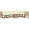 vidaXL V&auml;li diivanikomplekt 9 tk Looduslik ja kreem
