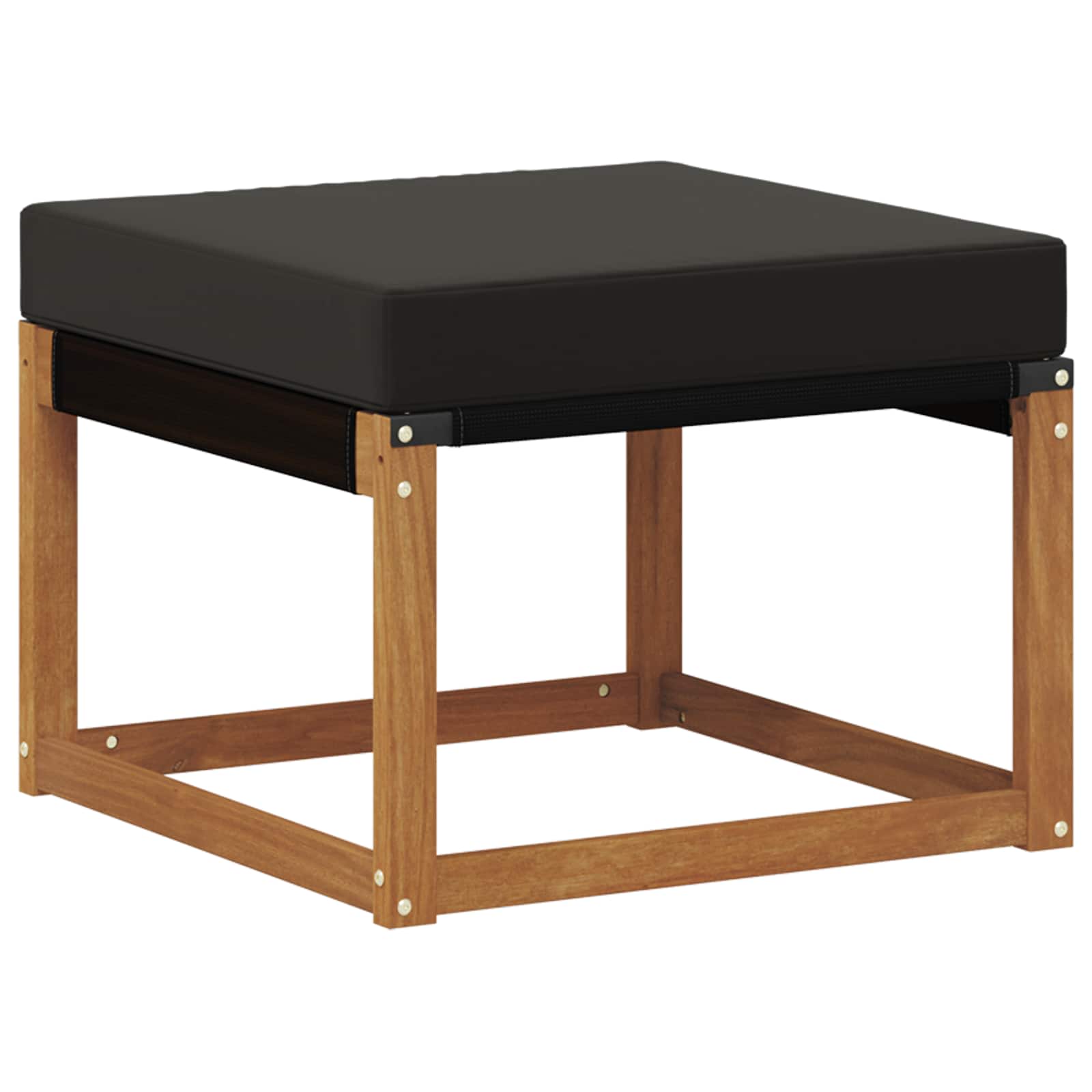 Zunanja garnitura za sedenje z blazino 9 pcs Naravna in črna - slika 10