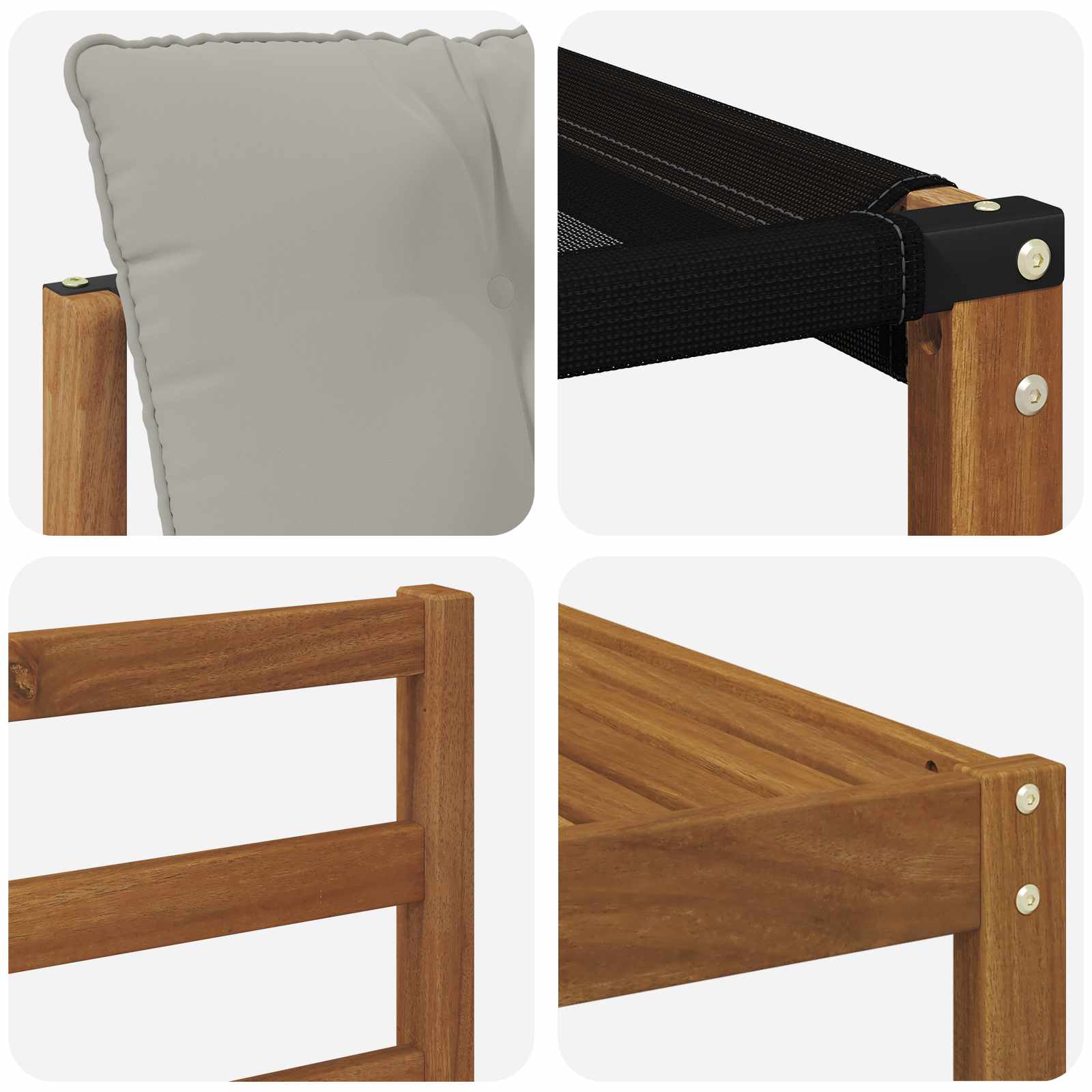 Zunanja garnitura za sedenje 8 pcs Naravna in svetlo siva - slika 7