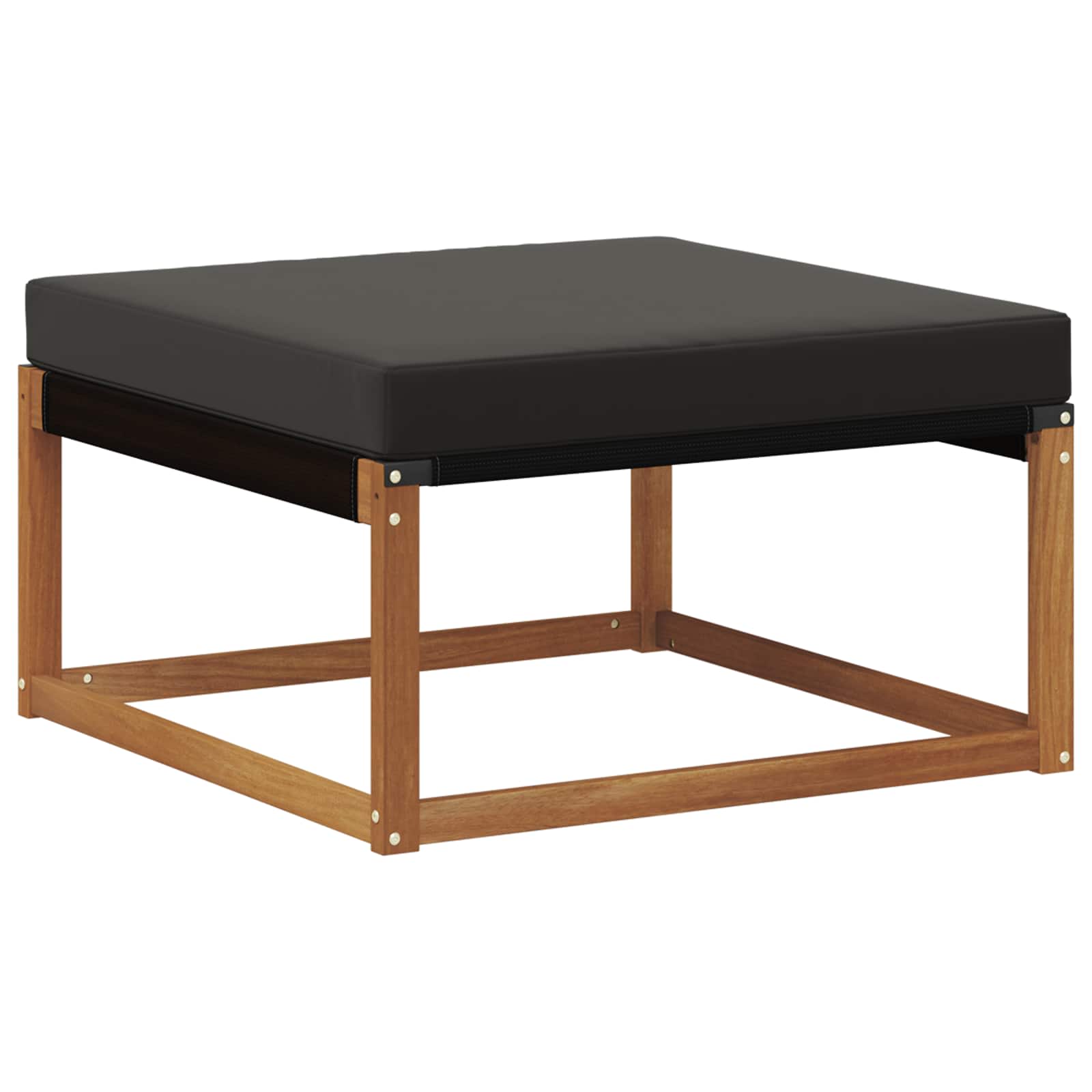 Zunanja garnitura za sedenje z blazino 6 pcs Naravna in črna - slika 5