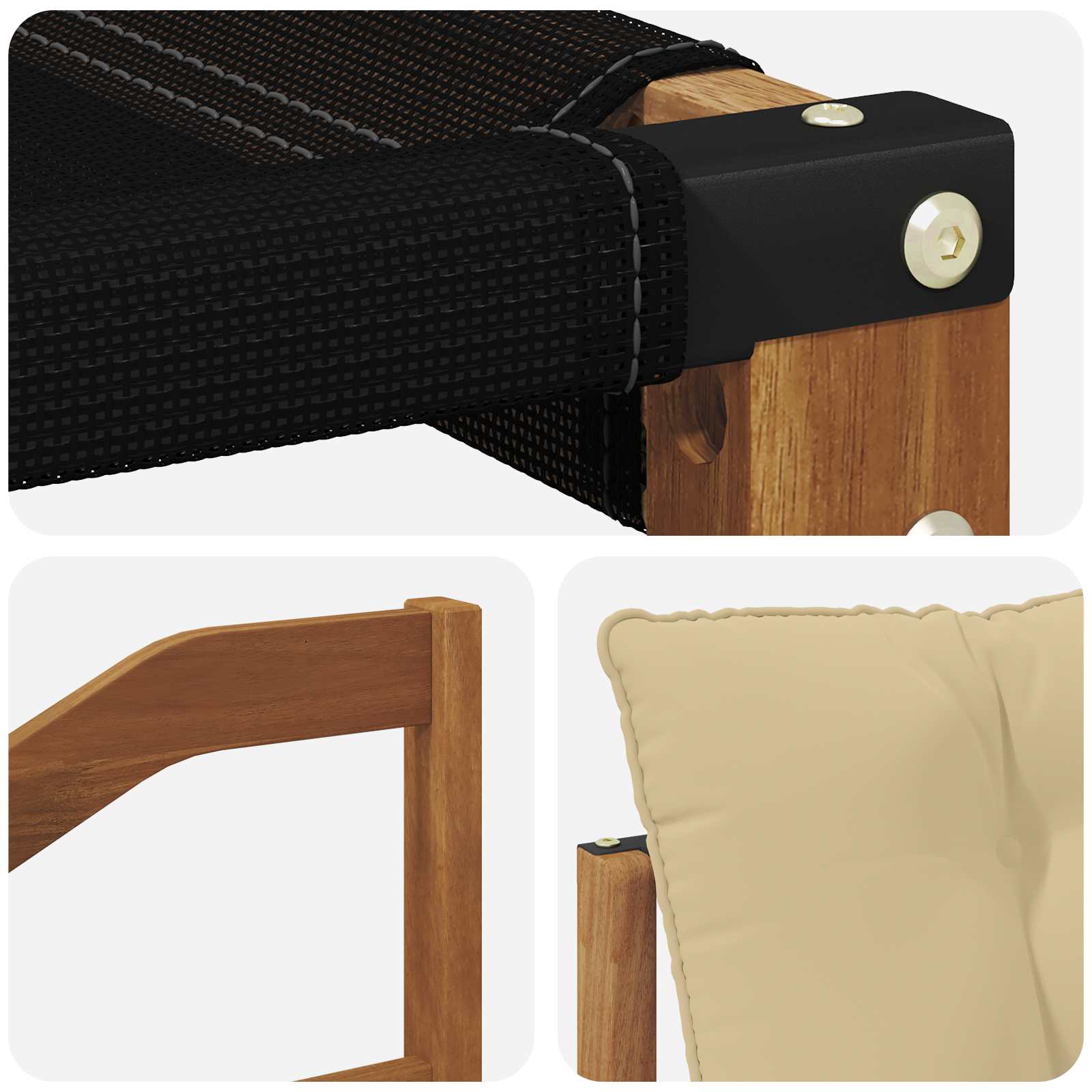 Kavčna garnitura z blazino 4 pcs Naravna in bež - slika 7