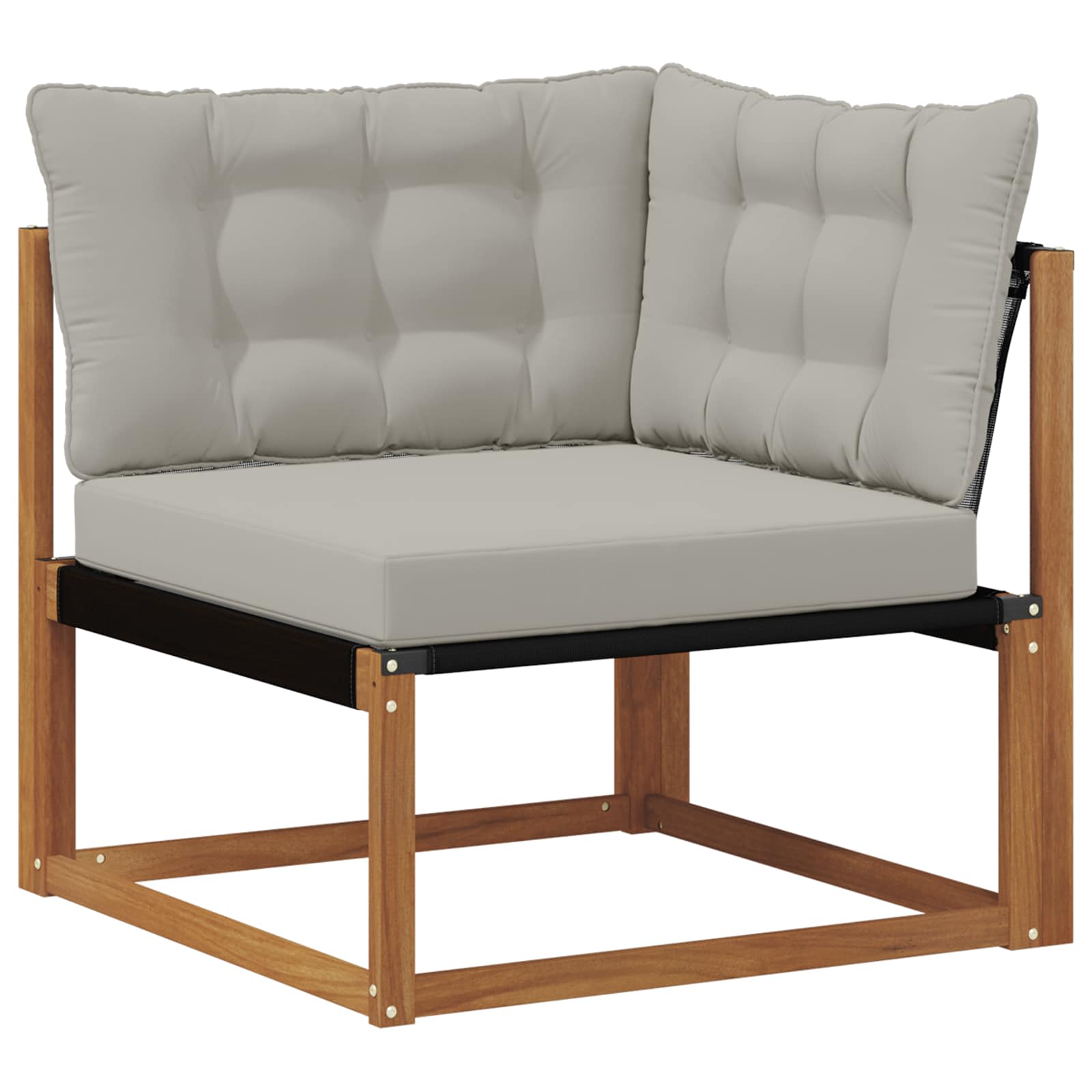 Zunanja garnitura za sedenje 5 pcs Naravna in svetlo siva - slika 8