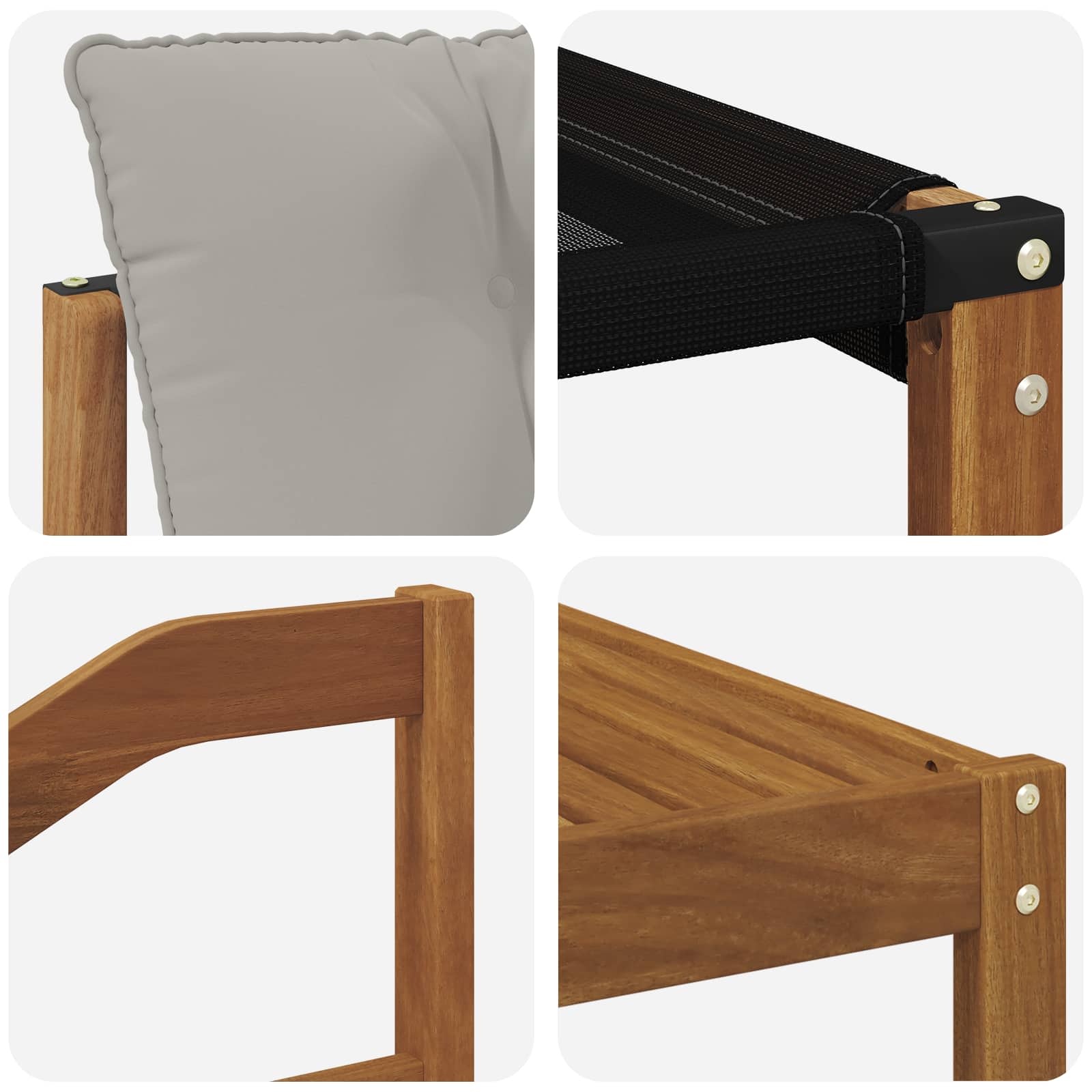 Zunanja garnitura za sedenje 5 pcs Naravna in svetlo siva - slika 9