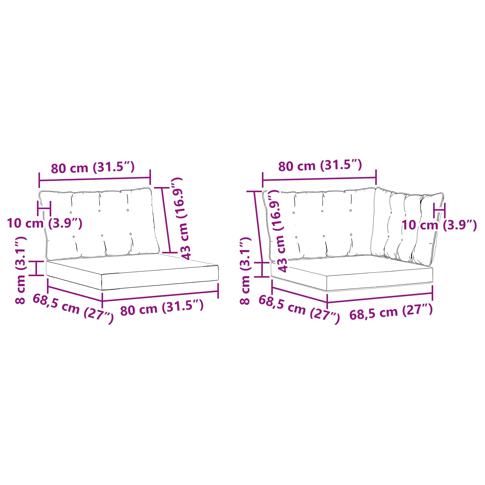 Zunanja garnitura za sedenje 5 pcs Naravna in svetlo siva - slika 11