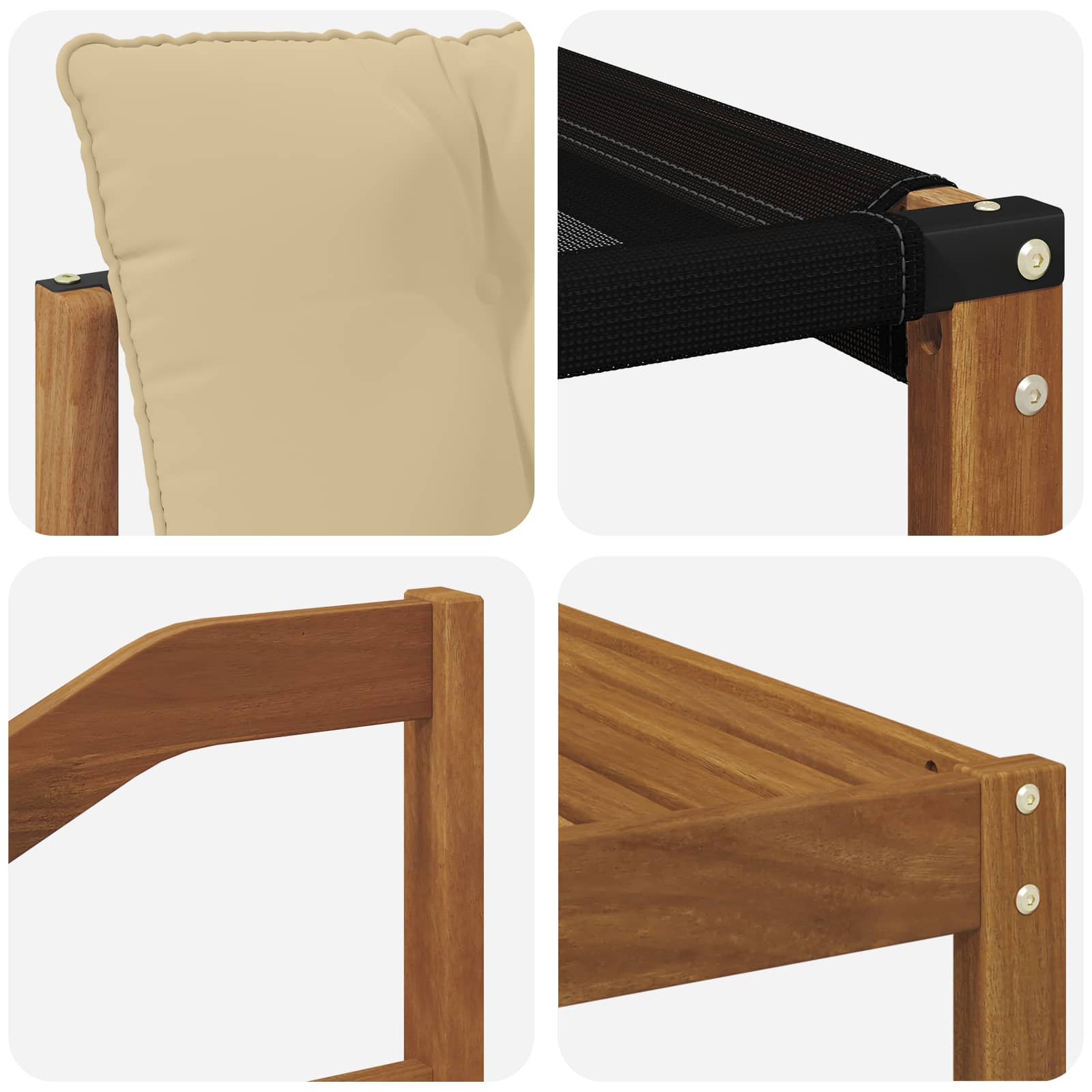 Zunanja garnitura za sedenje z blazino 19 pcs Naravna in bež - slika 11