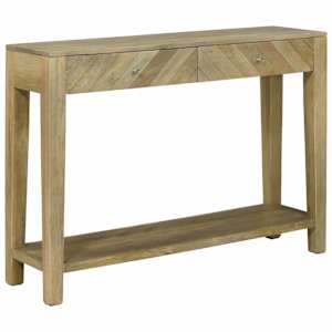 vidaXL Konsoollaud Looduslik hall 110 x 30 x 80 cm Tugev mango puu