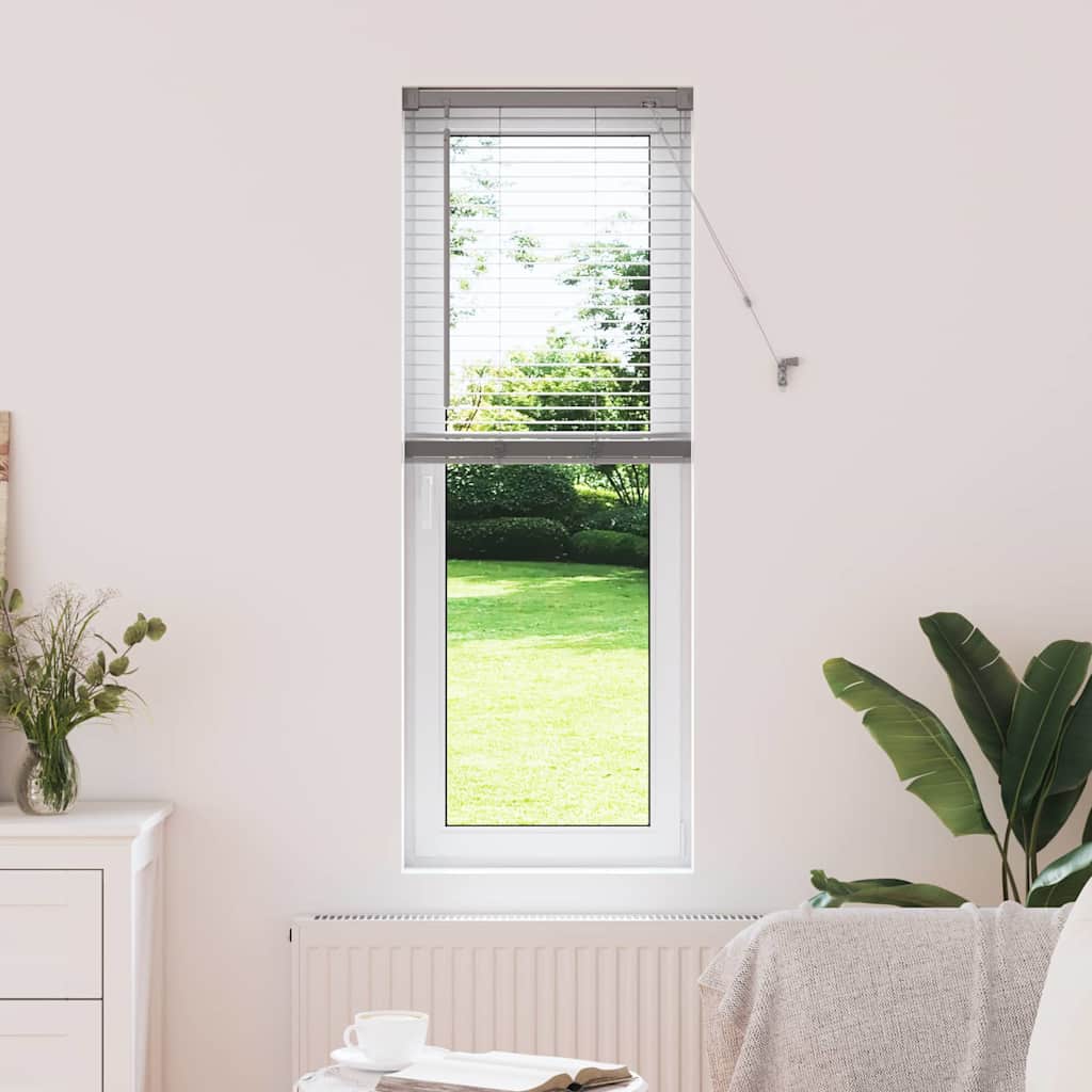 Aknaruloo kardinatega Hõbedane 80 x 130 cm Alumiinium