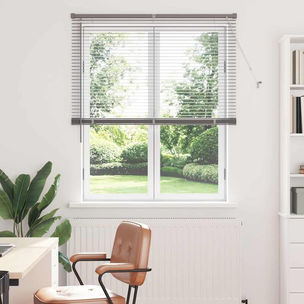 Raam Blind met gordijnen Anders Zilver 120 x 175 cm Aluminium