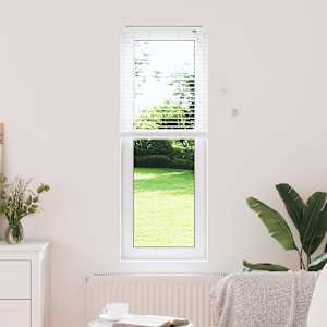 Venecijanske žaluzije Bela 130 x 40 cm Aluminij