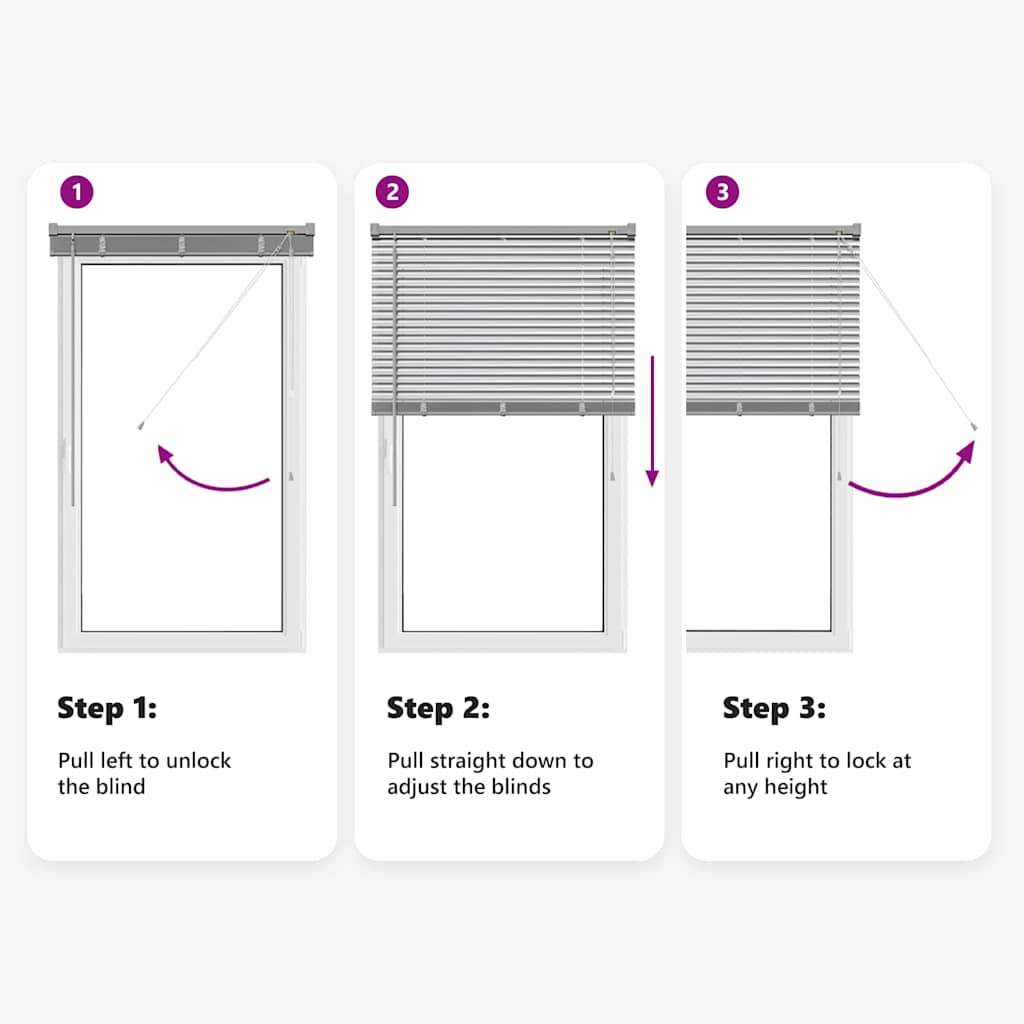 Raam Blind met gordijnen Anders Wit 110 x 130 cm Aluminium image 12