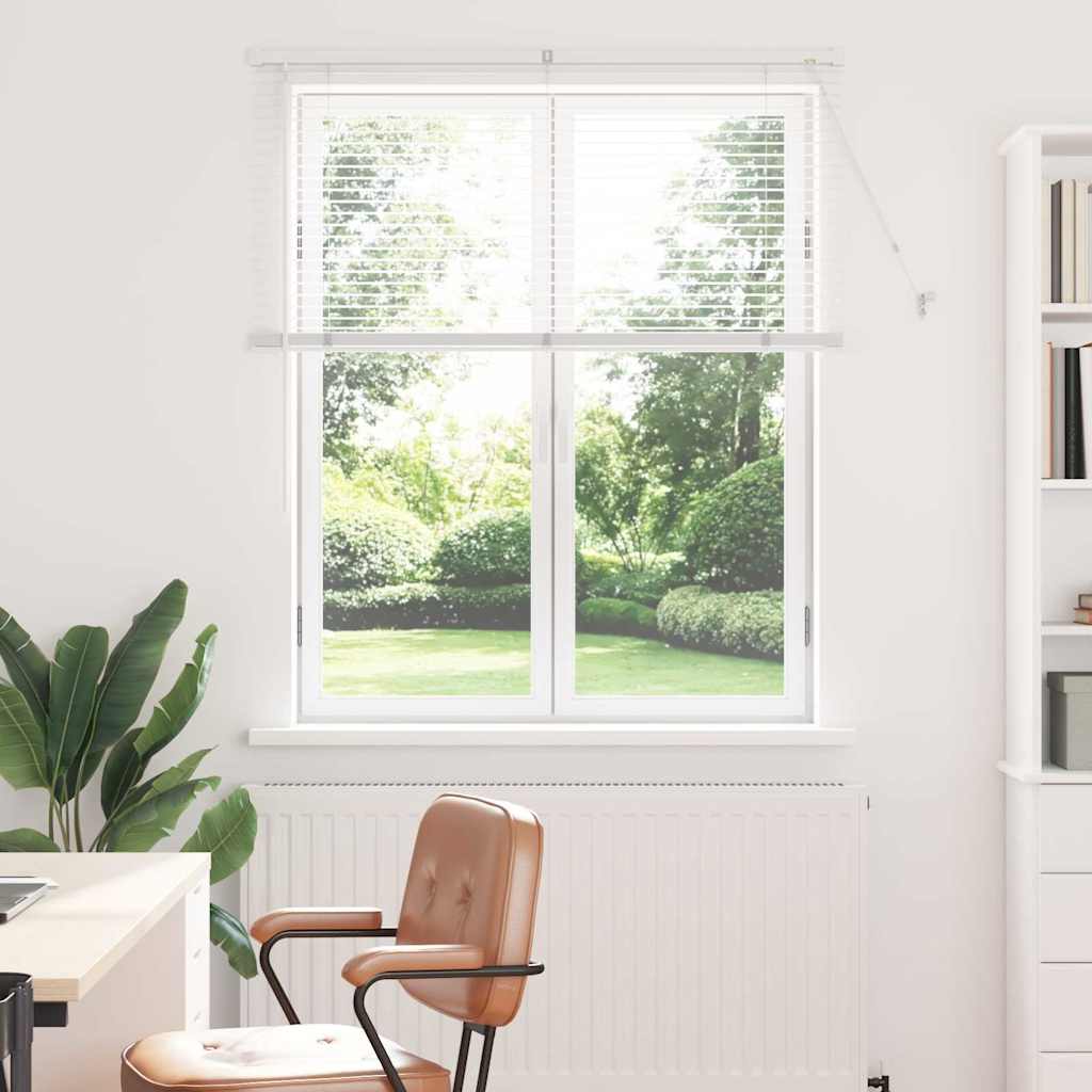 Raam Blind met gordijnen Anders Wit 80 x 130 cm Aluminium