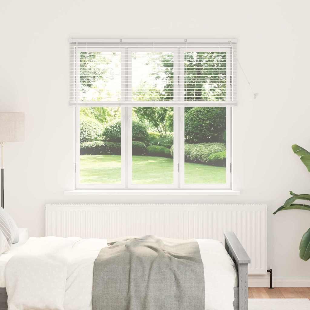 Raam Blind met gordijnen Anders Wit 80 x 130 cm Aluminium