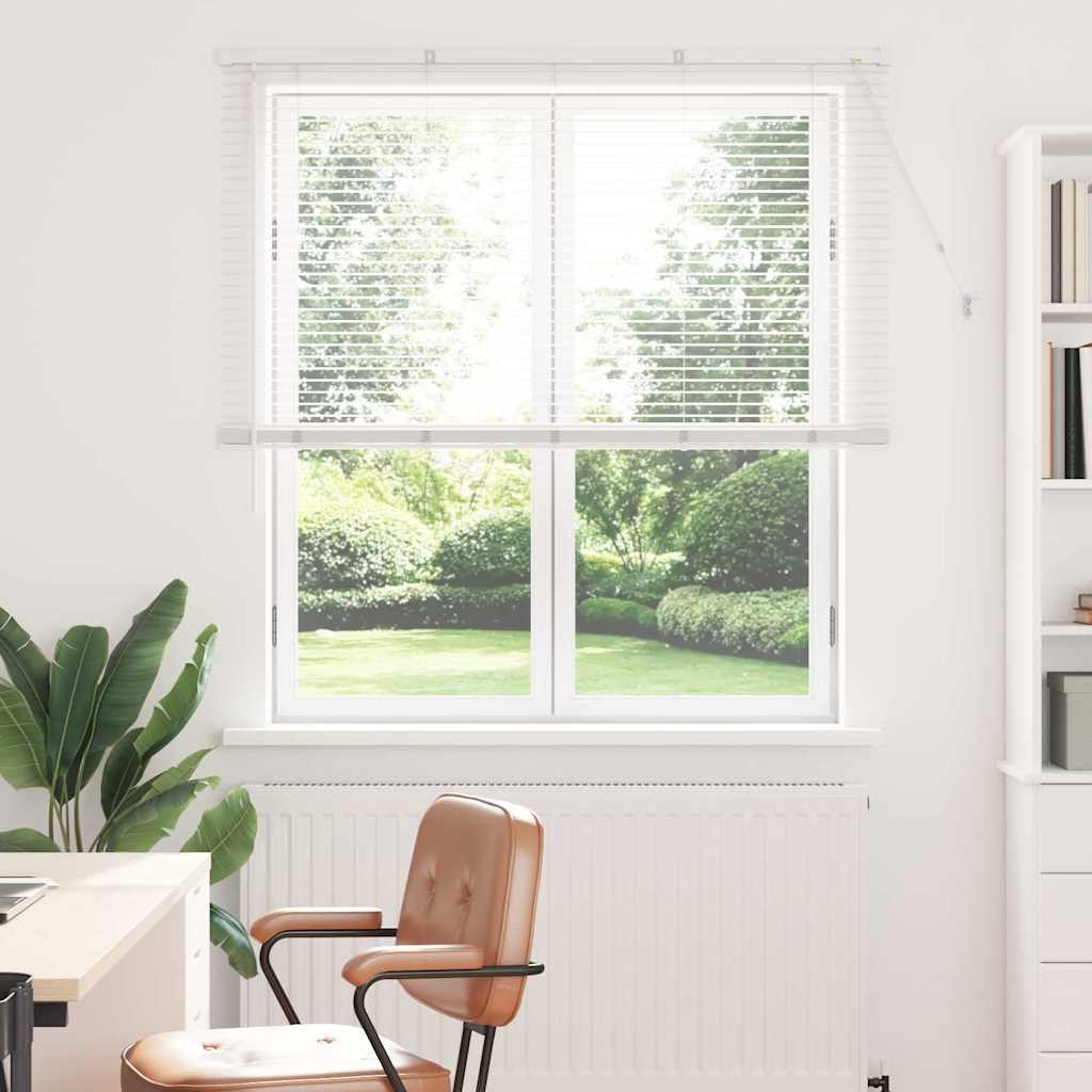 Raam Blind met gordijnen Anders Wit 125 x 175 cm Aluminium