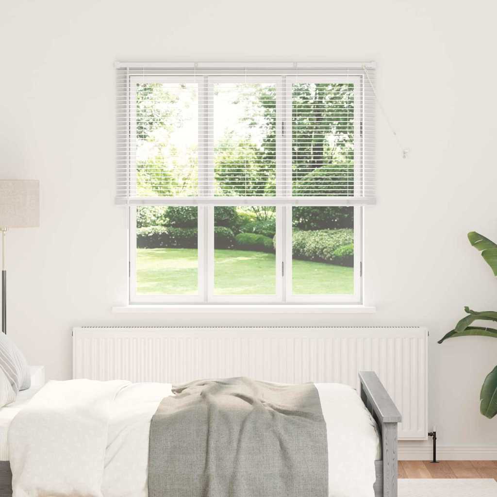 Raam Blind met gordijnen Anders Wit 80 x 130 cm Aluminium