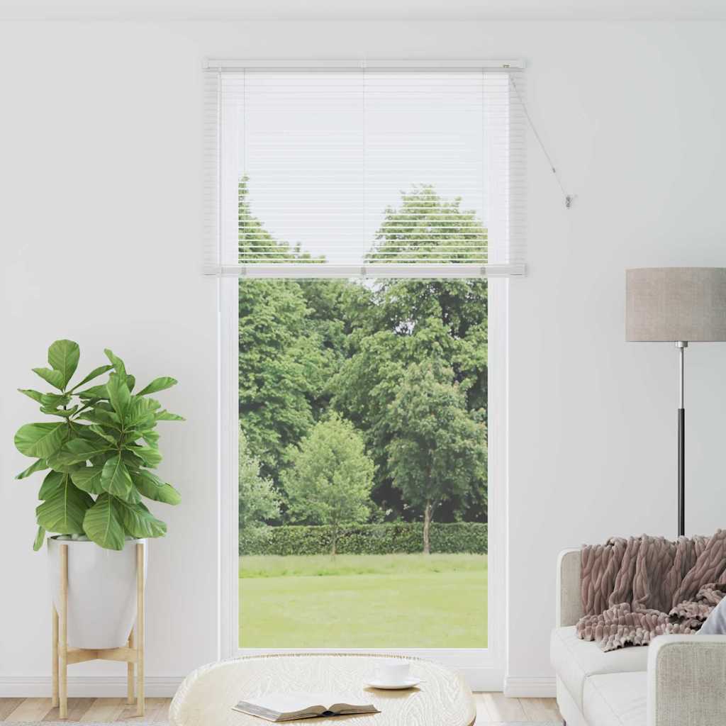 Raam Blind met gordijnen Anders Wit 80 x 130 cm Aluminium