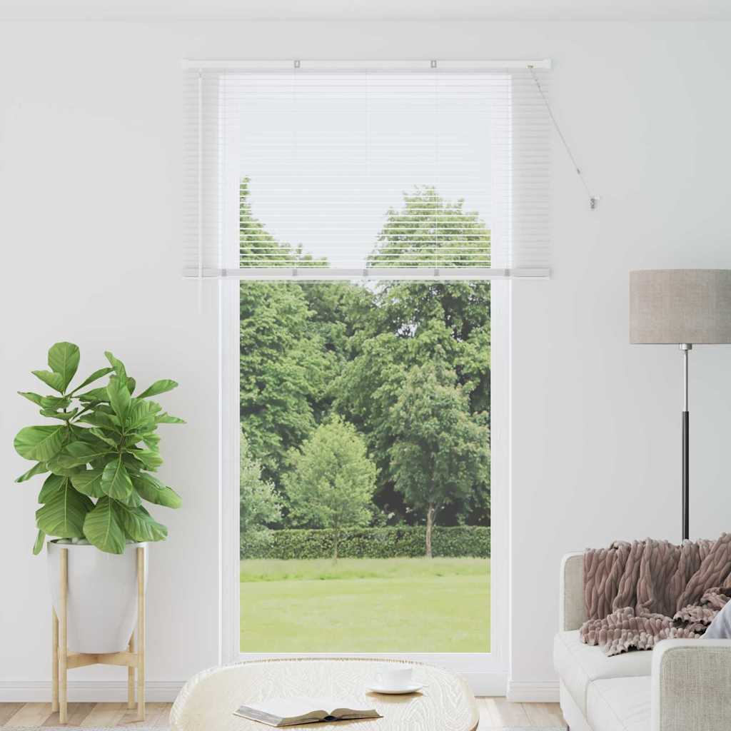 Raam Blind met gordijnen Anders Wit 80 x 130 cm Aluminium