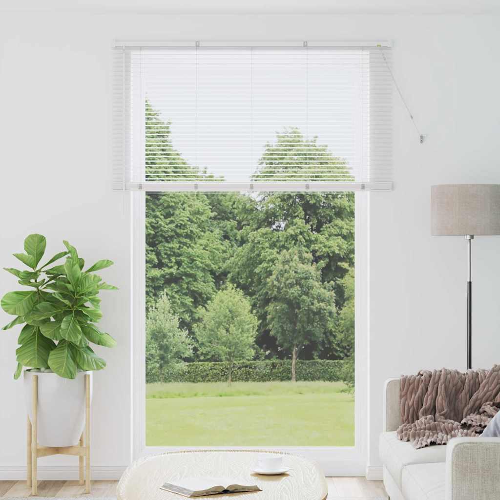 Raam Blind met gordijnen Anders Wit 150 x 220 cm Aluminium