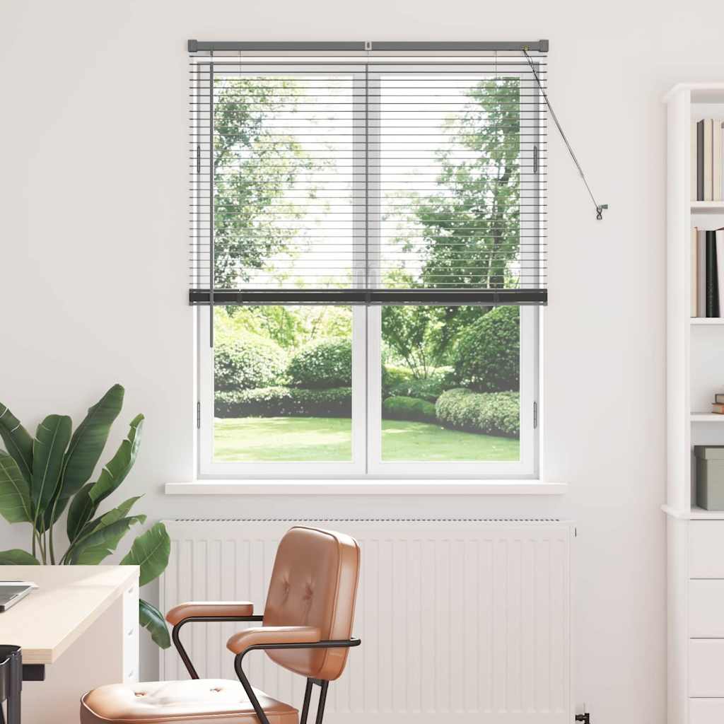 Raam Blind met gordijnen Anders Donkergrijs 105 x 175 cm Aluminium