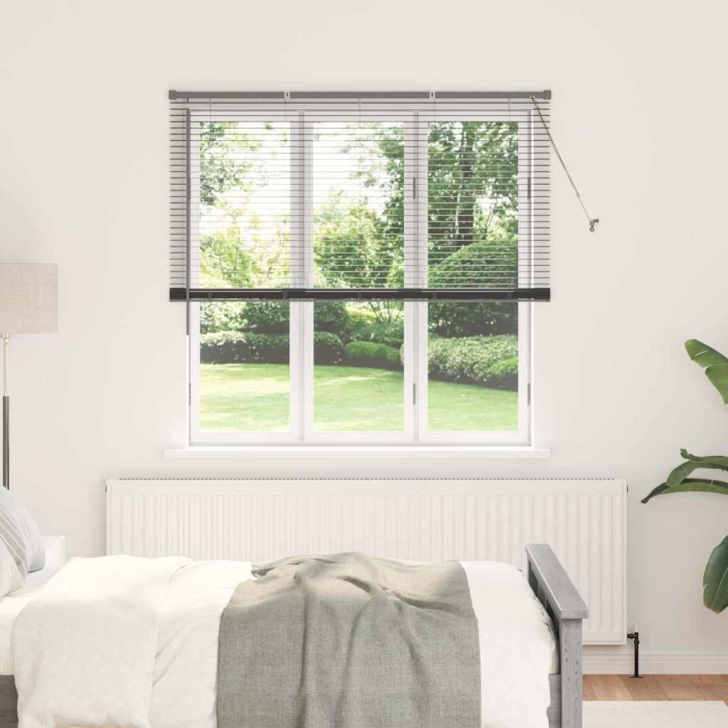 vidaXL Fenster Jalousie Dunkelgrau 140 x 175 cm Aluminium