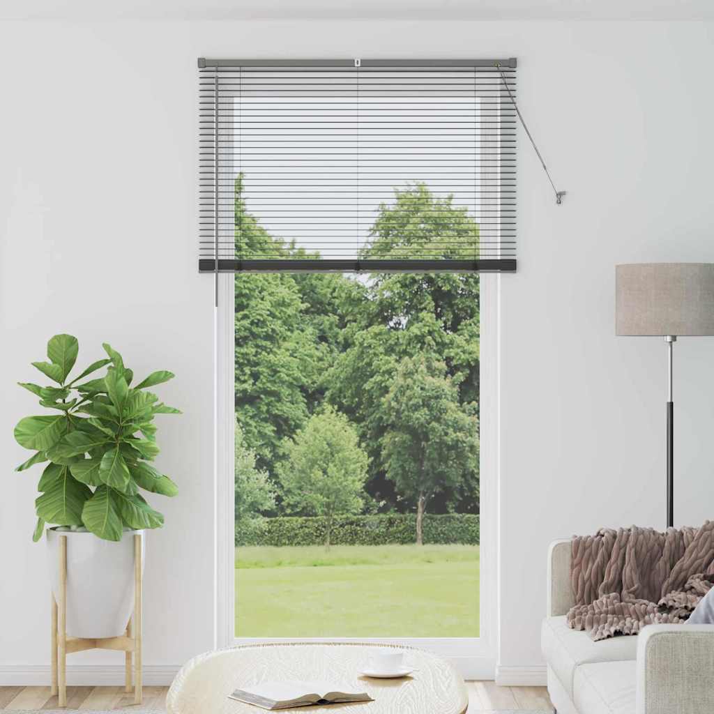 Raam Blind met gordijnen Anders Donkergrijs 110 x 220 cm Aluminium