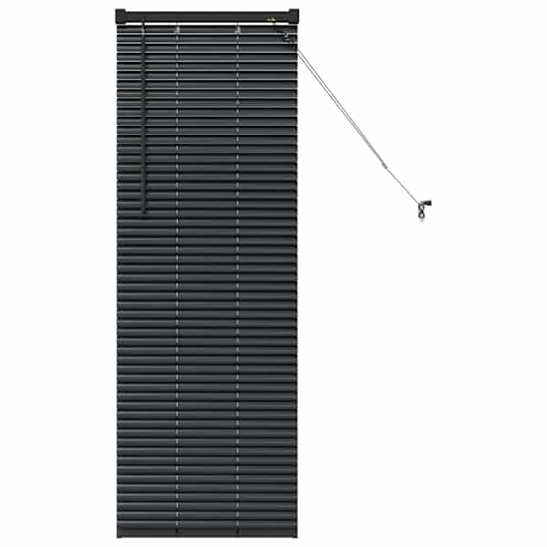 vidaXL Venetsi Rulood Must 130 x 45 cm Alumiinium
