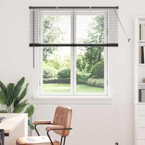 Venecijanske žaluzije Črna 130 x 135 cm Aluminij