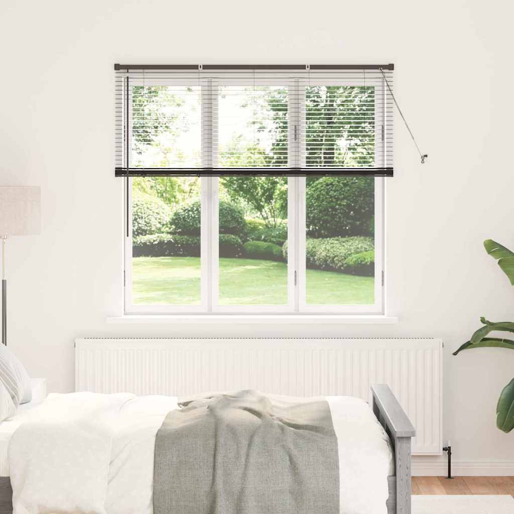 Raam Blind met gordijnen Anders Zwart 80 x 130 cm Aluminium