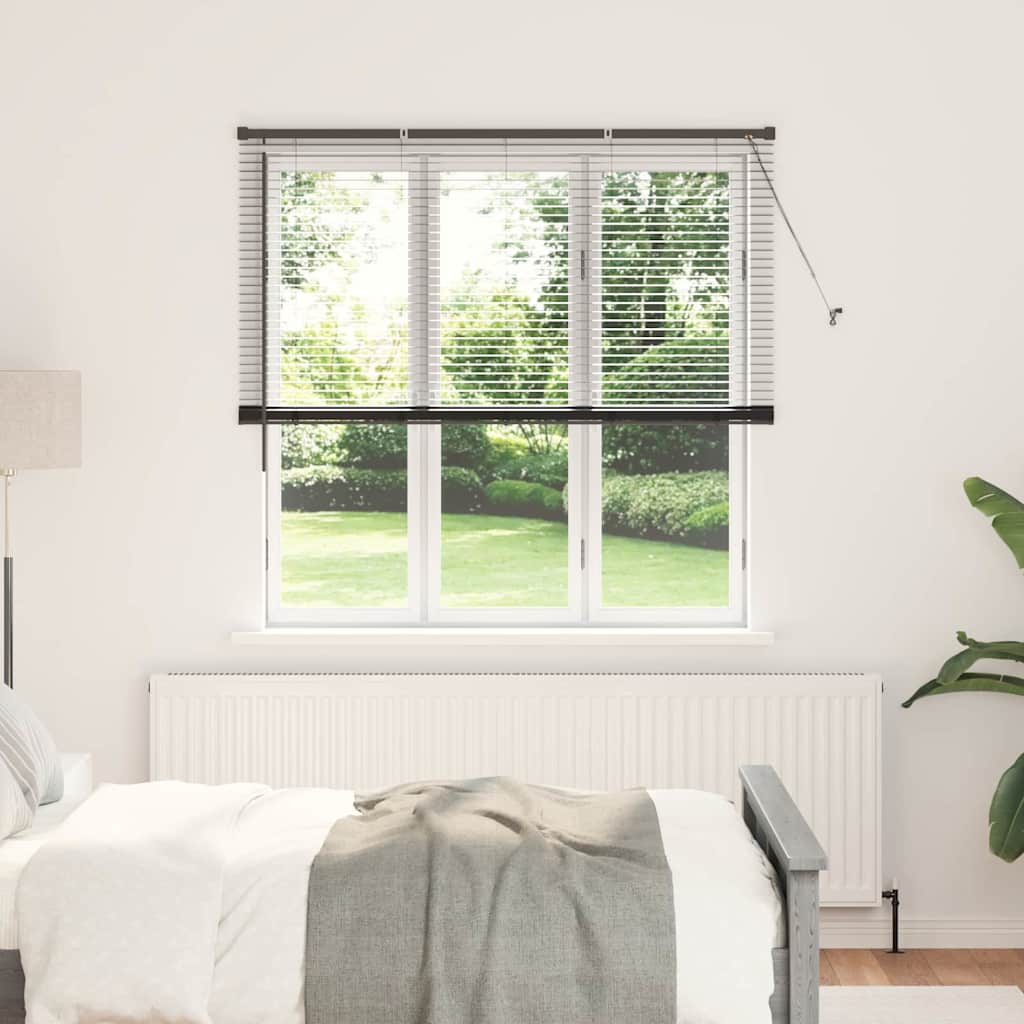 Raam Blind met gordijnen Anders Zwart 80 x 130 cm Aluminium
