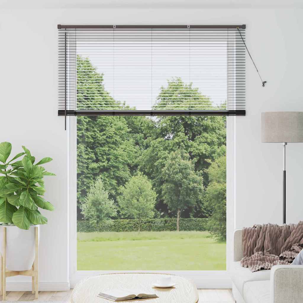 Raam Blind met gordijnen Anders Zwart 155 x 220 cm Aluminium
