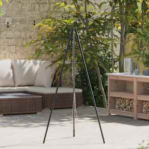 Tripod za taborni ogenj Črna 92 x 92 x 151,5 cm Jeklo