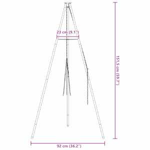 Stativ na táborák Černá 92 x 92 x 151,5 cm Ocel - obrázek 8